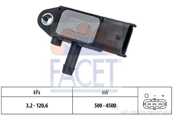 Датчик тиску вихлопних газів AVEO/ASTRA H/J, COMBO, D 1.3D-2.0D 03- (10.3273) Facet FACET 103273 (фото 1)