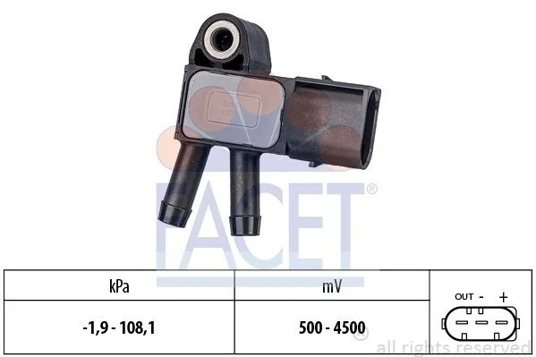 Датчик тиску вихлопних газів MB OM646/651 06- (10.3294) Facet FACET 103294 (фото 1)