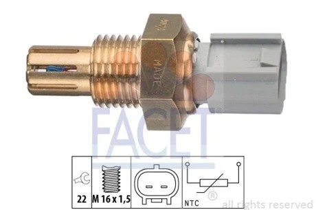 Датчик температури повітря Toyota Verso s 1.4 d4-d (nlp121_) (10-16) (10.4024) Facet FACET 104024