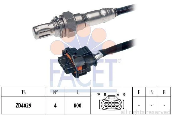 Датчик кислорода (лямбда-зонд) Opel Astra G, Vectra C 1.8 16V (10.7342) Facet FACET 107342 (фото 1)