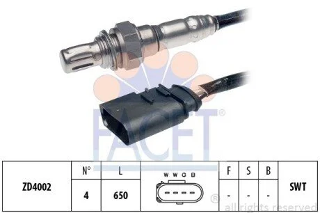 Датчик кислорода (лямбда-зонд) Skoda Fabia 1.2 (06-14) (10.7585) Facet FACET 107585