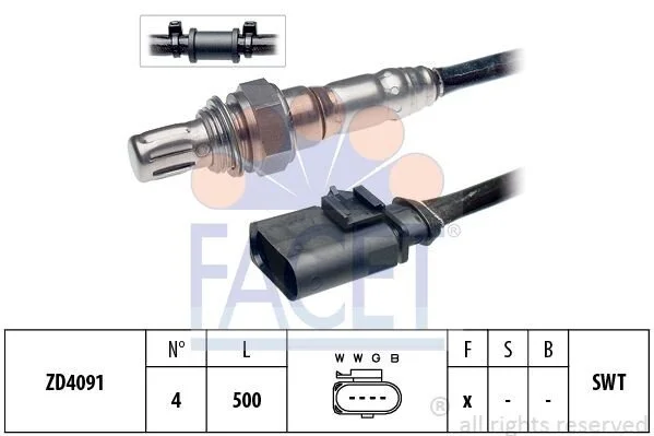 Датчик кислорода (лямбда-зонд) Audi A5 3.0 tfsi quattro (11-17) (10.8072) Facet FACET 108072 (фото 1)