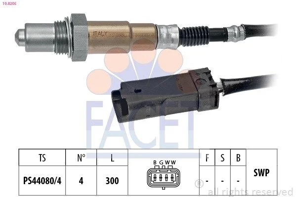 Датчик кислорода (лямбда-зонд) Citroen C3 12-/C4 14- 1.2 (10.8205) Facet FACET 108205 (фото 1)