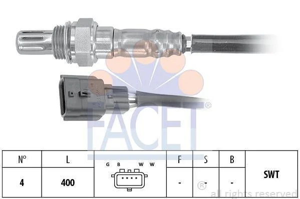 Датчик кислорода (лямбда-зонд) Renault Logan II (16-) 1.0 Sce 75 (10.8225) Facet FACET 108225 (фото 1)
