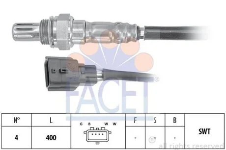 Датчик кислорода (лямбда-зонд) Renault Logan II (16-) 1.0 Sce 75 (10.8225) Facet FACET 108225
