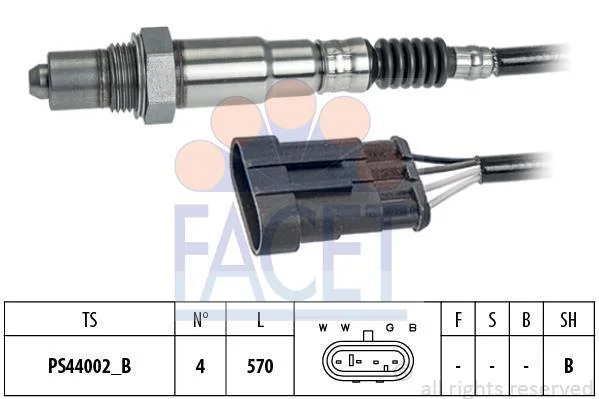 Датчик кислорода (лямбда-зонд) Fiat 500 (08-)/Opel Combo D (12-) 1.4i (10.8237) FACET 108237 (фото 1)