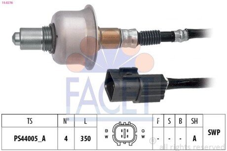 Датчик кислорода (лямбда-зонд) Hyundai Accent/i10/ix20 / Kia Ceed/Rio 1.2/1.4/1.6i 13-> (10.8276) FACET 108276