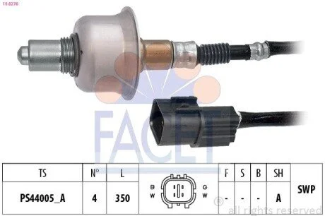 Датчик кислорода (лямбда-зонд) Hyundai Accent/i10/ix20 / Kia Ceed/Rio 1.2/1.4/1.6i 13-> (10.8276) Facet FACET 108276