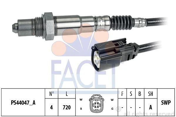 Датчик кисню (лямбда-зонд) нижній Ford Focus III (10-) 2.0 Gdi (10.8364) Facet FACET 108364 (фото 1)