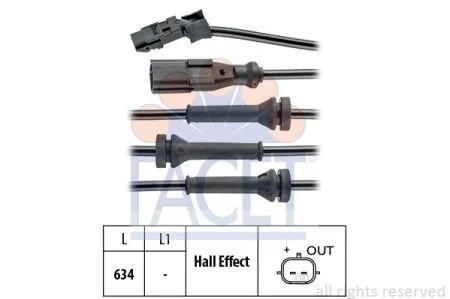 Датчик ABS Clio III (05-14)/Logan (04-) Facet FACET 210056