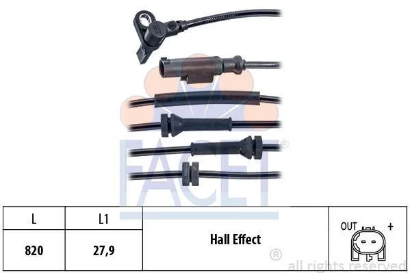 Датчик ABS Opel Corsa D, E (06-) (21.0128) Facet FACET 210128 (фото 1)