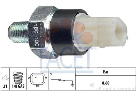 Датчик тиску оливи Dacia Dokker 1.2 tce (12-) (7.0180) Facet FACET 70180