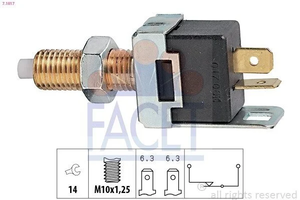 Датчик стоп-сигналу Corolla/Camry/Pajero/Lancer/Galant/Colt/Mazda 626/323 1.0-4.02 81- (7.1017) Facet FACET 71017 (фото 1)
