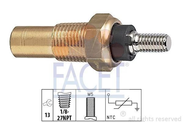 Датчик температуры Ford Escort/Fiesta/Orion/Transit 1.1-3.0 83-99 (7.3082) Facet FACET 73082 (фото 1)
