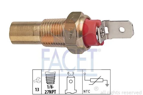 Датчик температури охолоджувальної рідини Ford Ranger (99-) (7.3115) Facet FACET 73115