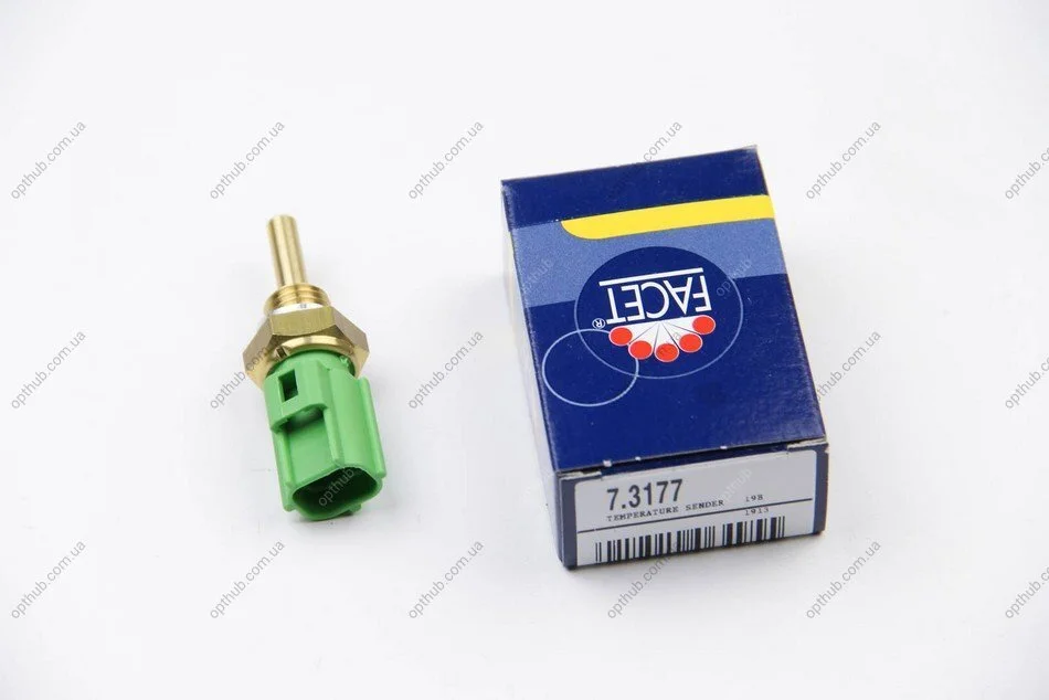 Датчик температури (2 конт./зелений) Mazda 3/6 04-/Toyota Avensis 97-08/Camry 91-01 (7.3177) Facet FACET 73177 (фото 1)