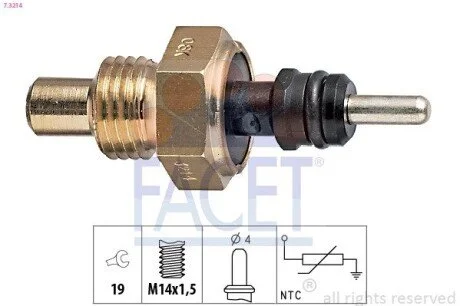 Датчик температури MB C-class (w202) c 200 d (202.120) (93-00) (7.3214) Facet FACET 73214