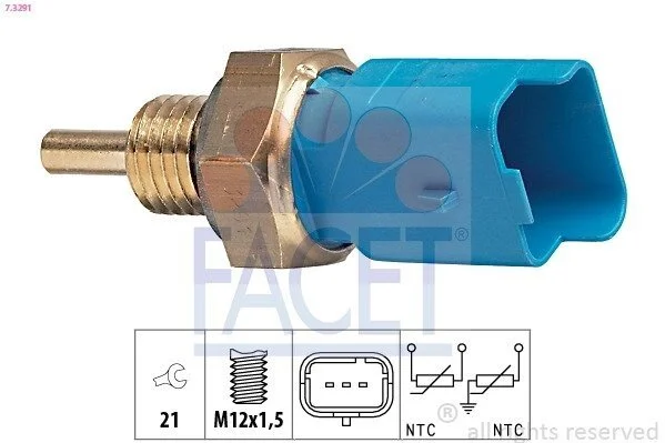Датчик температури Citroen Berlingo 1.4 i (mfkfx, mfkfw) (96-08) (7.3291) Facet FACET 73291 (фото 1)