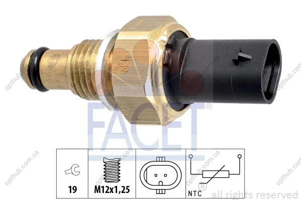 Датчик температуры MB W176/W204/906/W639 1.1-2.1 CDI 03- (7.3338) Facet FACET 73338 (фото 1)