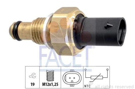 Датчик температуры MB W176/W204/906/W639 1.1-2.1 CDI 03- (7.3338) Facet FACET 73338
