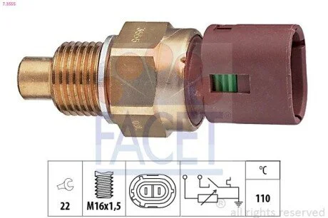 Датчик вмикання вентилятора Master/Movano 2.5/2.8 dCi 98-04 (7.3555) Facet FACET 73555