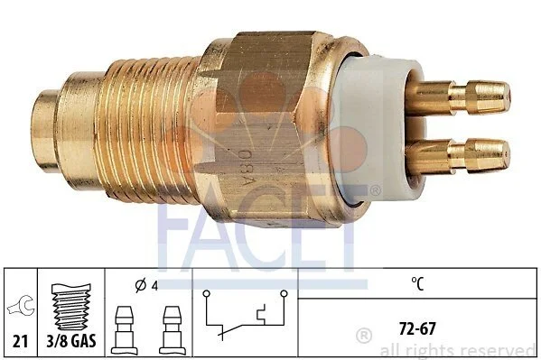 Датчик вмикання вентилятора Mazda 626 1.6-2.7 86-92 (7.5125) Facet FACET 75125 (фото 1)