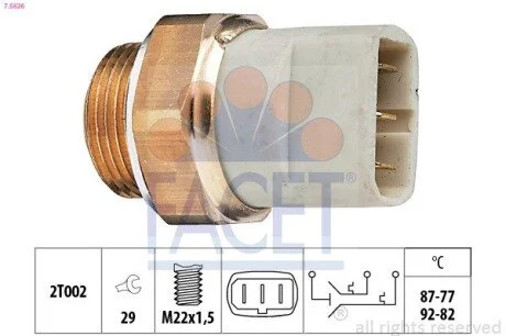 Датчик вмикання вентилятора Audi A8/ VW T4 1.8-6.0 90-03 (7.5626) Facet FACET 75626