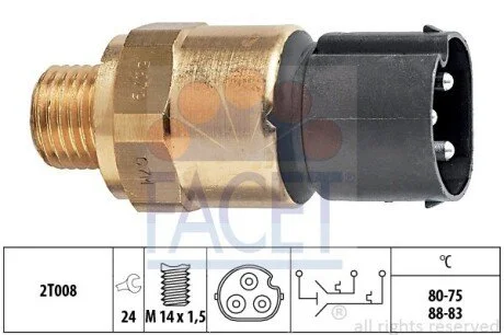 Датчик вмикання вентилятора Bmw 3 compact 316 g (94-00) (7.5679) Facet FACET 75679