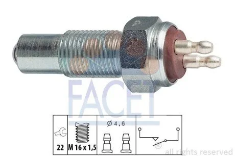 Датчик заднього ходу Ford Fiesta ii 1.3 (83-89) (7.6006) Facet FACET 76006