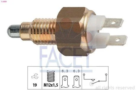 Датчик заднего хода Golf 1.3-1.8 83-91 (7.6009) Facet FACET 76009