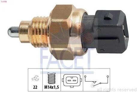Датчик заднего хода Jumpy 1.9D/Berlingo (кпп).BE3) (7.6108) Facet FACET 76108