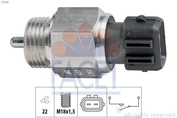 Датчик заднего хода Caddy/Golf III -04/Polo -01 (7.6126) Facet FACET 76126 (фото 1)