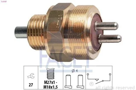 Датчик заднього ходу MB Sprinter (903/904) 2.3/2.9 97-06 (7.6147) Facet FACET 76147