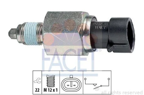 Датчик заднього ходу 1.6 D Multijet 10- (7.6196) Facet FACET 76196