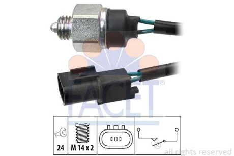 Датчик заднього ходу Hyundai SantaFe (01-) (7.6315) Facet FACET 76315