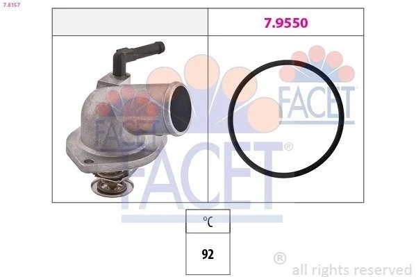 Термостат Opel Astra g 1.4 16v (98-05) (7.8157) Facet FACET 78157 (фото 1)