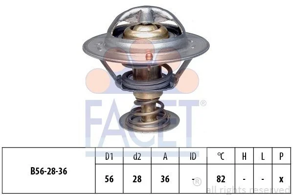 Термостат Mitsubishi Lancer 2.0 evo x (cz4a) (08-16) (7.8222S) Facet FACET 78222S (фото 1)