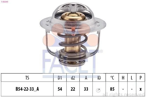 Термостат Honda Civic vii hatchback 1.7 ctdi (02-05) (7.8224S) Facet FACET 78224S (фото 1)