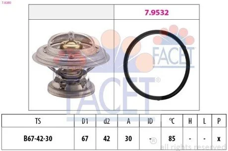 Термостат MB Vario 512 d (667.321, 667.322, 667.323) (96-10) (7.8280) Facet FACET 78280