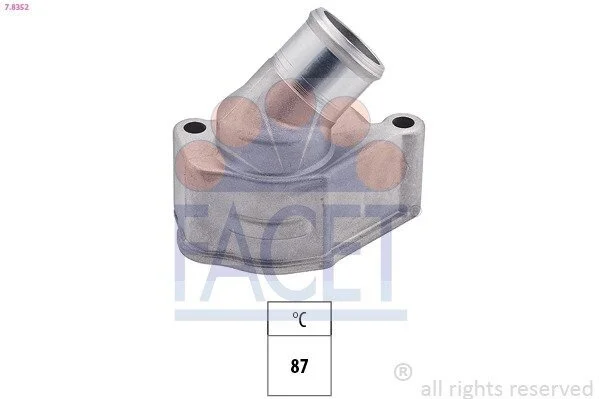 Термостат Chevrilet Captiva/Lacetti/ Daewoo Leganza/Nubira/ Opel Antara 1.6-2.4 97-13 (87C) з прокла (7.8352) Facet FACET 78352 (фото 1)
