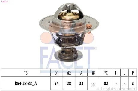 Термостат Hyundai Santa fe iii 2.4 (12-15) (7.8371S) Facet FACET 78371S