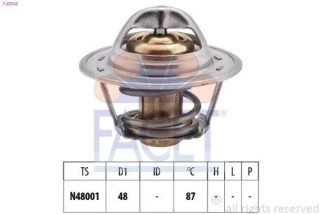 Термостат Transit 2.0i -94 (87 C) (7.8374S) Facet FACET 78374S