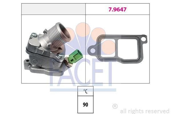 Термостат (с датчиком) Volvo S40 (06-), S60 (00-), S80 (01-), V70 (01-) (7.8606) Facet FACET 78606 (фото 1)