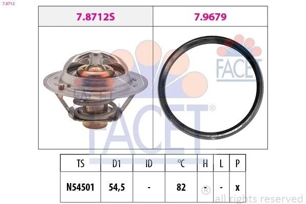 Термостат Duster (15-)/Megane IV (15-) 1.6 Facet FACET 78712 (фото 1)