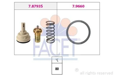 Термостат Vw Touran 1.4 tsi ecofuel (10-15) (7.8793) Facet FACET 78793