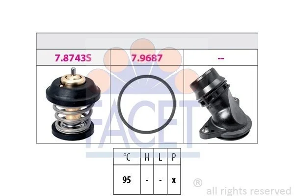 Термостат Audi A4 1.8 tfsi (08-15) (7.8799K) Facet FACET 78799K (фото 1)