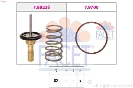 Термостат Toyota Verso s 1.33 (nsp120_) (10-16) (7.8823) Facet FACET 78823