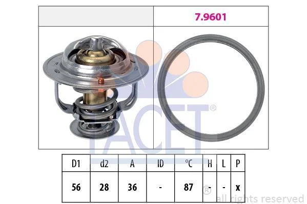Термостат Mitsubishi Lancer IX (08-), Outlander II, III (06-) 1.8i, 2.0i, 2.4i (FACET 78828 (фото 1)