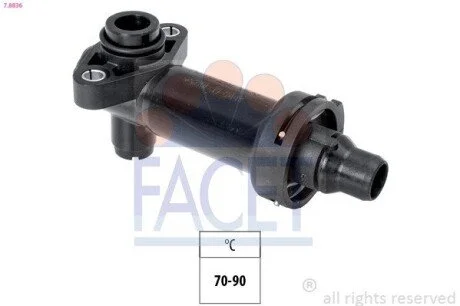 Термостат BMW 3(E46)/(E39) 2.0-3.9 d 98-05 (70C) (7.8836) Facet FACET 78836