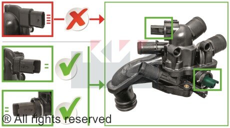 Термостат C4 09-13/308 07-1.6 16v (107С) (7.8927) FACET 78927